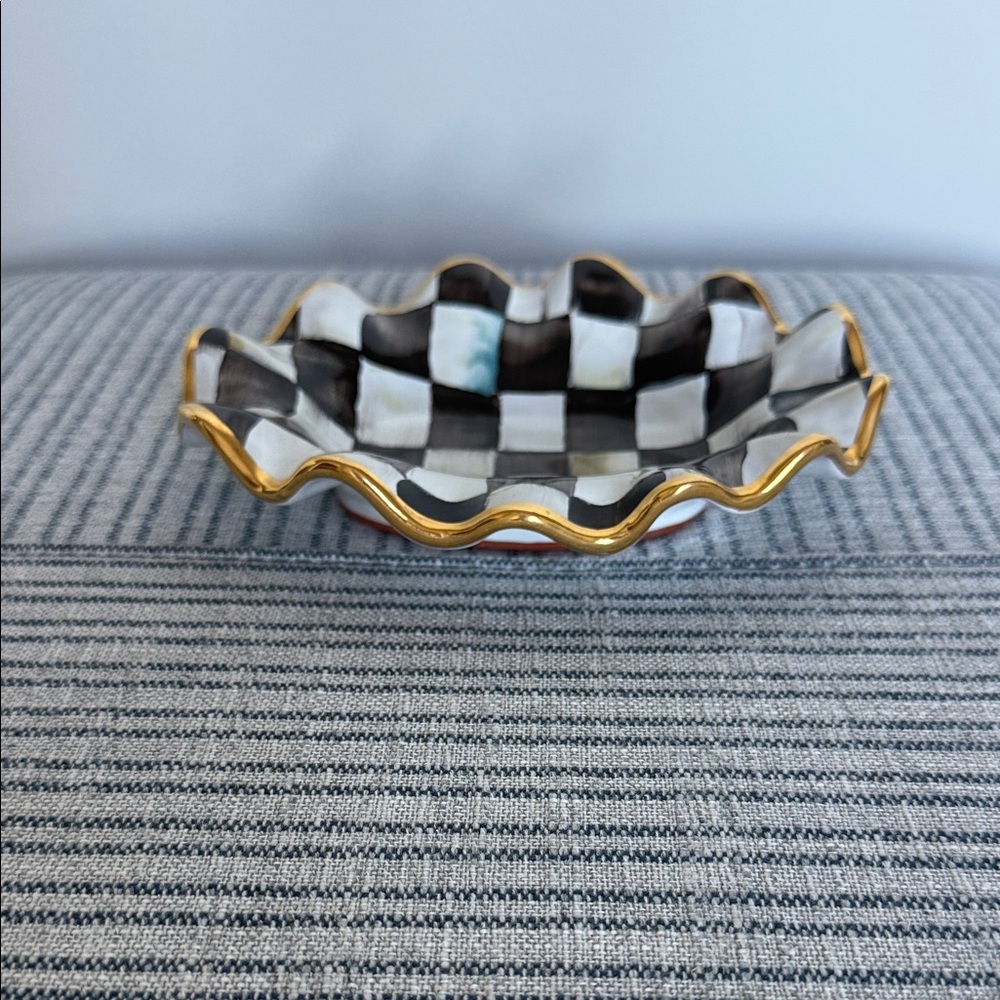 MacKenzie-Childs Courtly Check Ceramic Soap/Trinket Dish